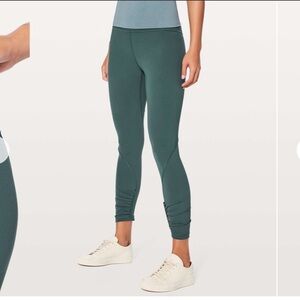 Lululemon Play Off The Pleats Tight *25"-Teal Shadow